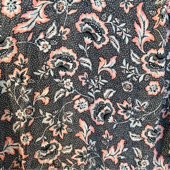 J. Jill Marvelflor Floral Tunic Rayon Side Slit Blouse Women’s Size PL - Picture 7 of 15